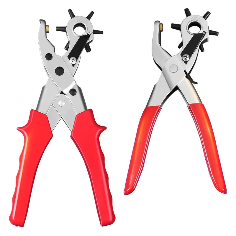 Leather Craft Tools Belt Hole Punch Plier Eyelet Puncher Revolve Sewing Machine Setter Tool Watchband Strap Household Paper DIY