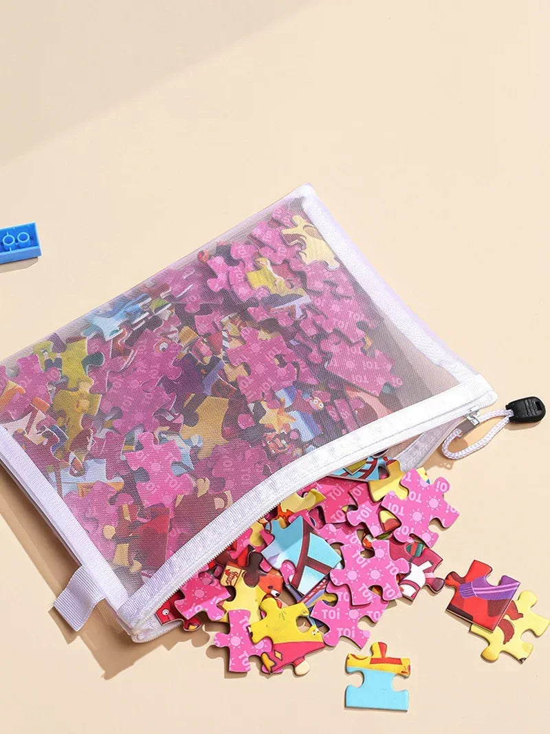 Transparent  A4/A5/A6 Mesh Zipper Pouch Clear Document Bag Book File Folders Stationery Pencil Case Storage Bags Makeup Pouch