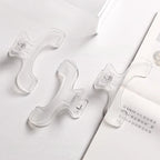 Transparent Plastic Book Clip Simple Reading Aid Fixed Book Holder Bookmarks Creative Design Practical Note Holder for Bookstore