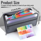 1 Pack A6 Expandable Document Organizer, 13-Pocket Zipper Accordion File Bag, for Cards, Bills, Receipts, Coupons and Cash