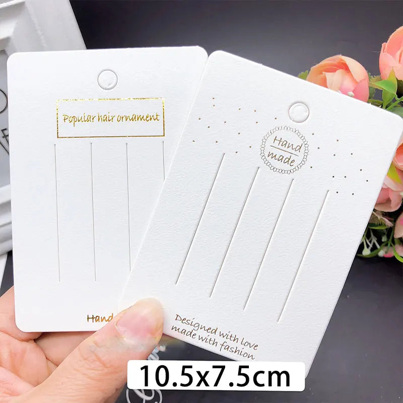 20/50Pcs 7.5*10.5CM Hair Clips Packing Cards Hairpins Display Holder Handmade Tags for DIY Hair Jewelry Retail Tags Price Labels