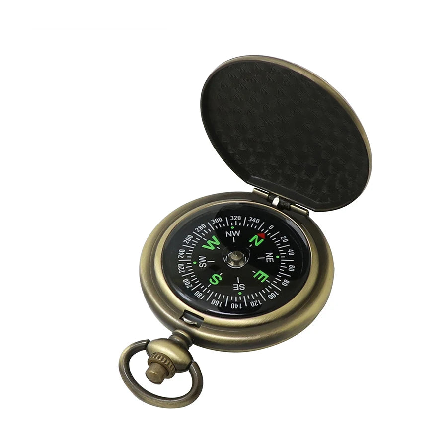 Classic Retro Compass Flip Pocket Watch Compass Suitable For Hiking, Camping, Driving, Rowing, Gift Collection