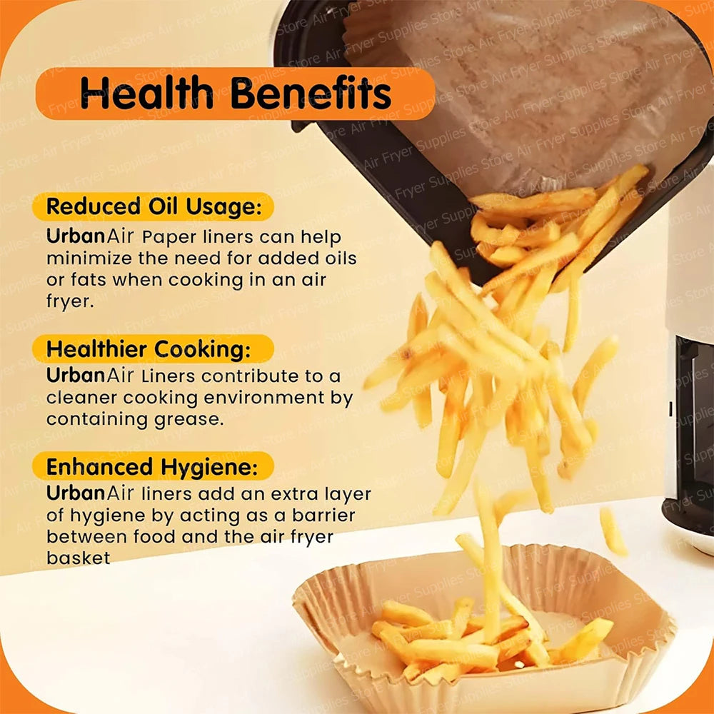 Air Fryer Baking Paper Square Air Fryer Parchment Paper Liners for Ninja/Cosori/Instant Pot 3-12L Airfryer Kitchen Accessories
