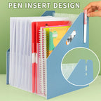HUAJIE Expandable 13-Pocket A4 Accordion File Organizer - Large Capacity, Durable PP Material, for Office and School Storage