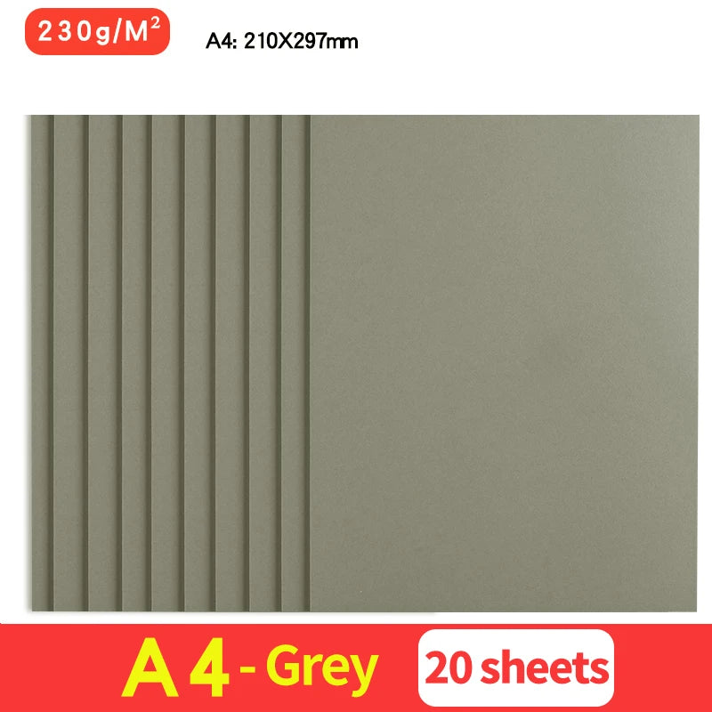 20Sheets 230G A4 Color Cardstock Paper Business Card Cardboard DIY Gifts Card Scrapbook Materials Drawing Card Art Supplies