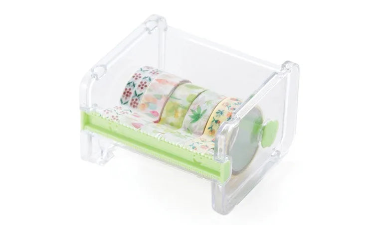 Stackable Tape Dispenser Transparent Design Tape Holder Creative Washi Tape Cutter Stationery School Supplies Office Supplies