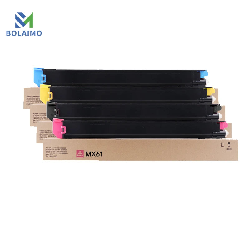4PC MX61 Toner Cartridge For Sharp MX3081 2651 4081 3581 3050 3060 3070 3550 3570 4050 4060 High Print Volume Compatible Copier