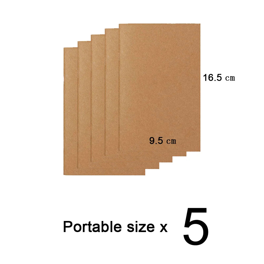 5pcs/lot Replace Note Books 100GSM Journal Inner Paper 4 Sizes 64 Pages Inserts Blank Grid Lineds A5 Notebooks Back to School