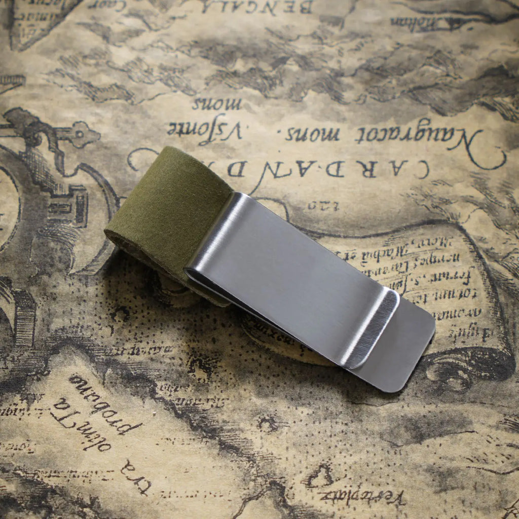 Metal Leather Pen Holder Brass and Stainless Steel Pencil Clip for Genuine Leather Notebook Journal Diary