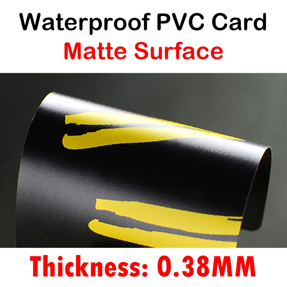 100-1000pcs Custom PVC Business ID Card Own Design Logo Name Plastic Waterproof Double Side Glossy Matte Thank You 85.5*54mm