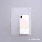 1PCS/LOT A5/A6/A7 Storage Bag School Office Supply Transparent Loose sheet Notebook zipper Self-sealing File Holder