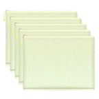 5 PCS A4 A5 A6 Mesh Zipper Pouch Document Bag Waterproof Zip File Folder Storage Bags A4 A5 A6 Office School Supplies Stationery
