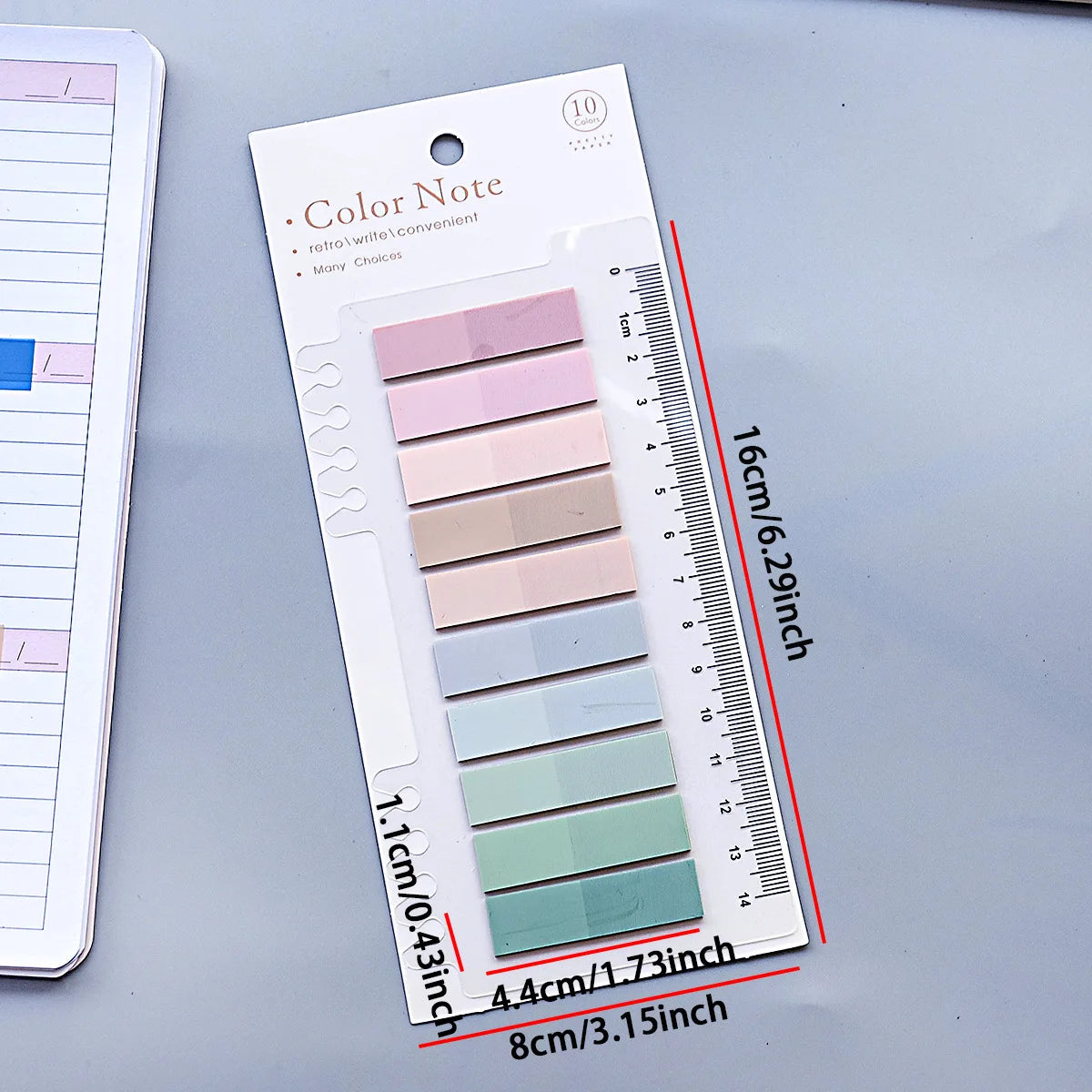 200 Sheets 6Series Color Sticky Notes  Self-Adhesives Memo Pad Bookmark Marker Memo Sticker Paper Office School Supplies
