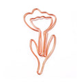 10PCS/Set Colored Flower Shaped Paper Clip Colored Paper Clip Office Stationery Metal Bookmark Holder Stationery Paper Clips