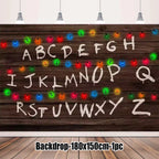 Stranger Theme Birthday Party Tableware Decoration American TV Paper Plate Napkin Banner Lights Alphabet Backdrops Kids Supplies