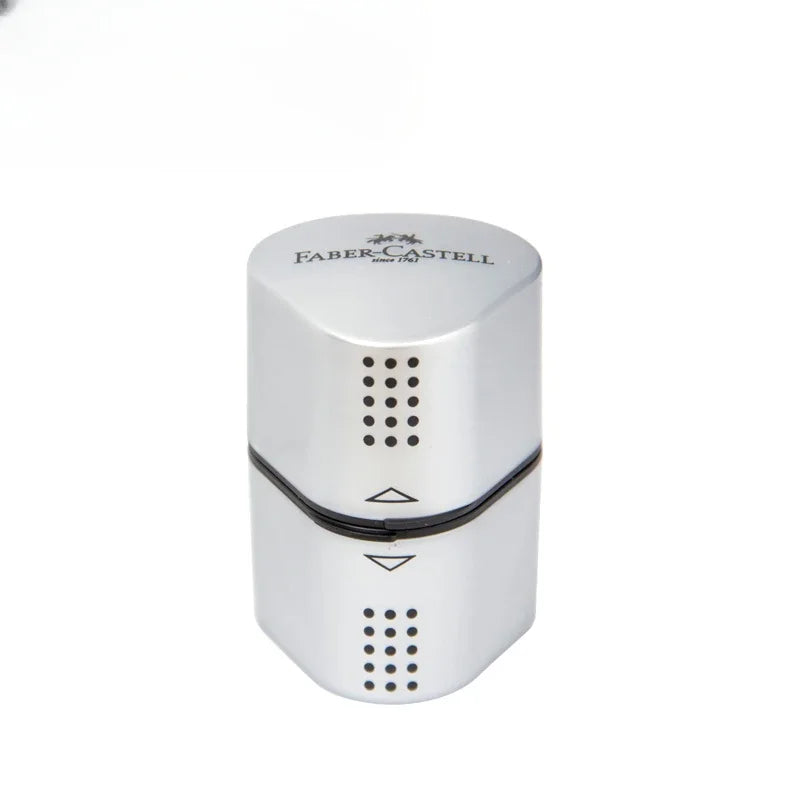 Faber-Castell Grip Trio 3-in-1 Artist Pencil Sharpener, Manual Handheld Sharpener for Colored Pencil, Jumbo and Graphite Pencils