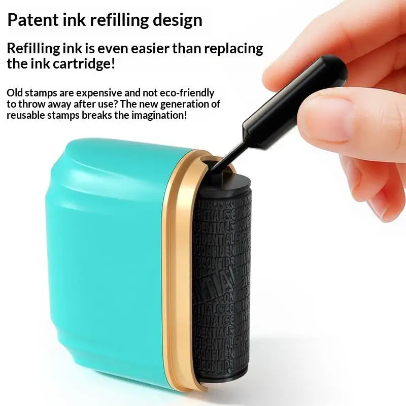 Anti Leakage Info Coverage With 3 Capsule Printing Ink Rolling Type Stamping Garbled Characters Privacy Seal Express Delivery