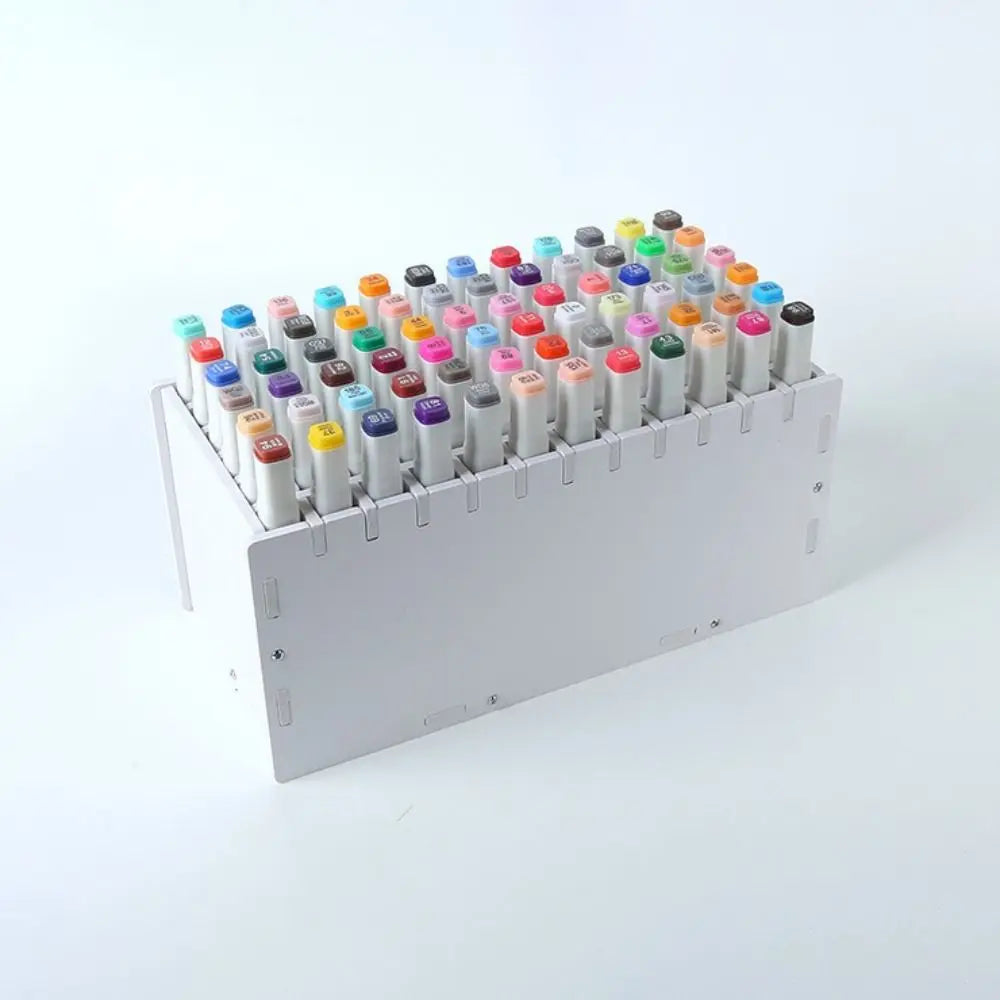 New PVC Art Marker Rack 72/120/180/240 Grids Large Capacity Marker Pen Holder Multi Slots Mark Pen Storage Box Art Tools