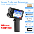 Mini Handheld Inkjet Printer 2-12.7mm for Text QR Barcode Batch Number Logo Date Label Printer with 0/1/2 Ink Cartridges