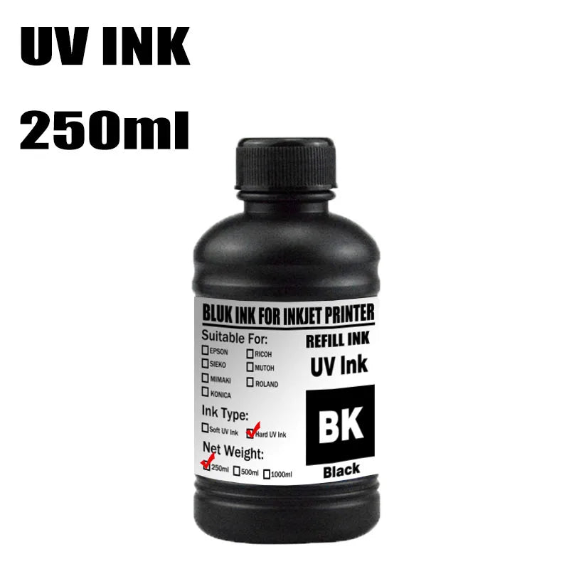 For Epson UV Hard ink Soft ink White LED UV Ink For Epson DX5 DX7 XP600 TX800 Printhead I3200 I1600 R1900 R2000 Rl800 Printer