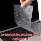 For MacBook Pro 14 16 inch M1 Max 2021 A2442 A2485 New Soft Ultra Thin Keyboard Cover Dustproof TPU Protector Film Laptop Skin
