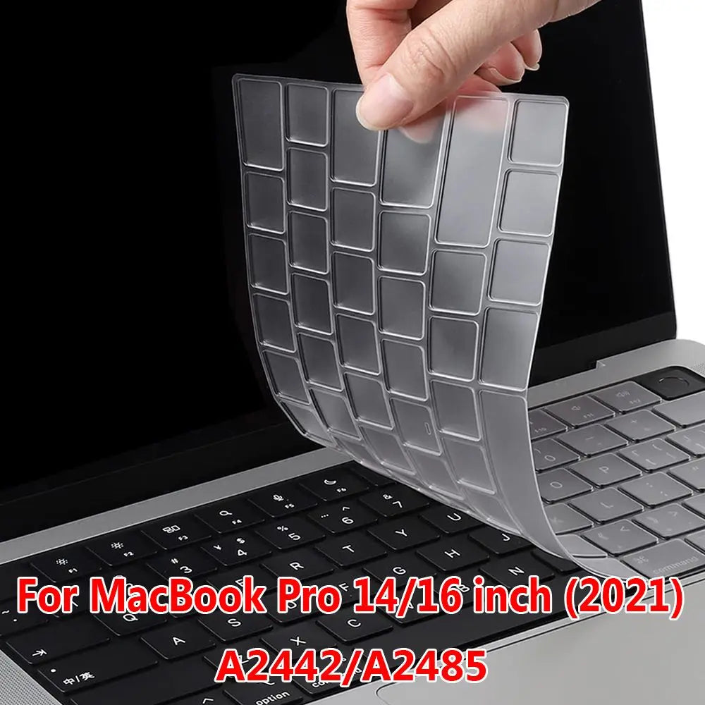 For MacBook Pro 14 16 inch M1 Max 2021 A2442 A2485 New Soft Ultra Thin Keyboard Cover Dustproof TPU Protector Film Laptop Skin