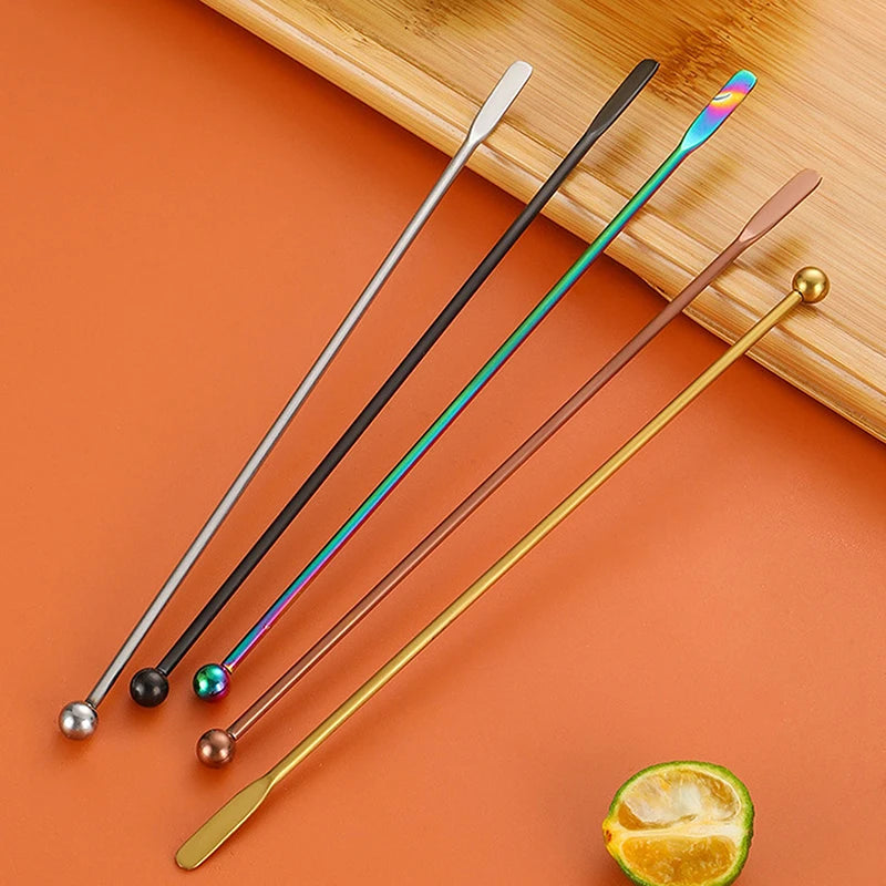 Stainless Steel Coffee Stir Stick Juice Rio Cocktail Drink Stirring Mixer Sticks Wedding Party Bar Muddler Champagne Stirrer