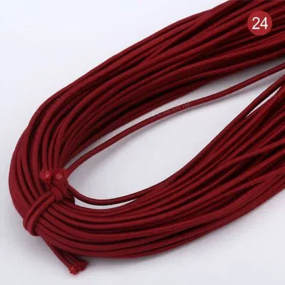 2mm Colorful High-Quality Round Elastic Band Round Elastic Rope Rubber Band Elastic Line DIY Sewing Accessories 5meters
