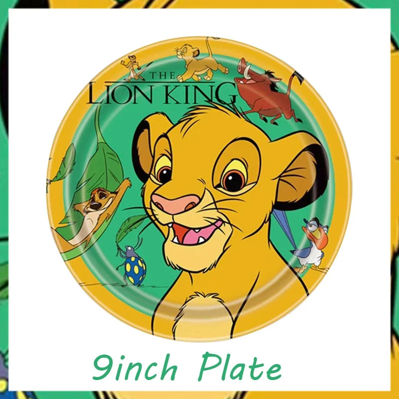 Lion King Birthday Party Decoration Lion Disposable Dinnerware Tablecloth Cup Plate 3D Balloon for Kids Baby Shower Supplies
