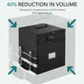 File Box with Lock Multi-Layer Fireproof File Organizer Foldable Storage Box Large Portable Home Office File Organizer Box