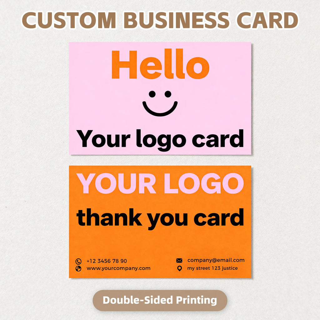 Custom Business Cards with Pictures Personalized Business Cards 50-500Pcs Thank You Cards for Wedding Invitations Postcards