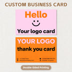 Custom Business Cards with Pictures Personalized Business Cards 50-500Pcs Thank You Cards for Wedding Invitations Postcards