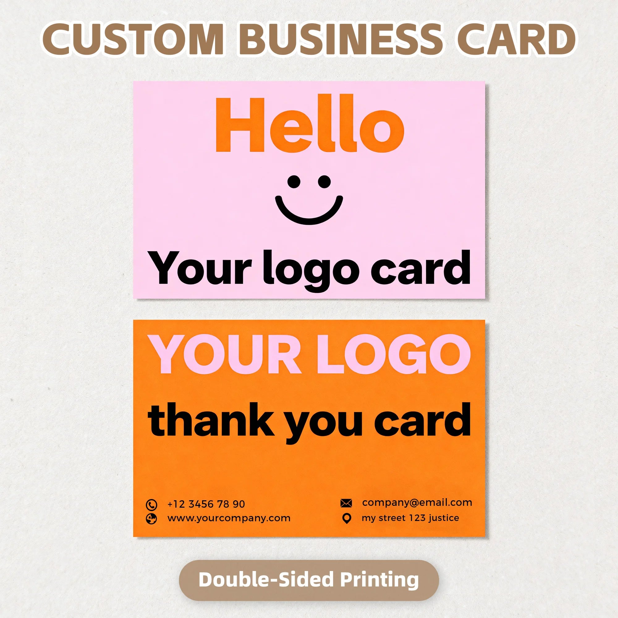 Custom Business Cards with Pictures Personalized Business Cards 50-500Pcs Thank You Cards for Wedding Invitations Postcards