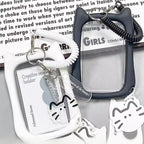 Cute  Photocard Keychain Case - Clear PVC Card Holder with Key Ring for Backpack, Protective Display Sleeve for Idol Photo, Gift for Fans Collectors