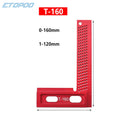 160/200mm Square T-type Scriber Mark Measurement Aluminum Alloy Precision Cross-Calibration Ruler Woodworking Tools