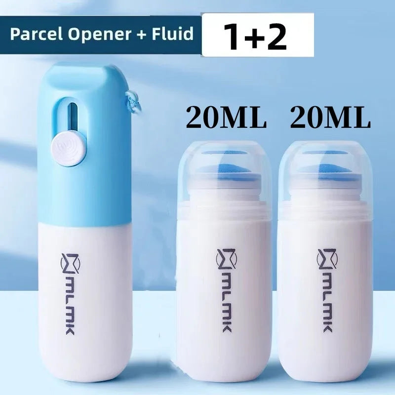 2 in 1 Thermal Paper Correction Fluid with Knife Unboxing Knife Letter Opener Privacy Protection Fluid Thermal Paper Eraser 20ml