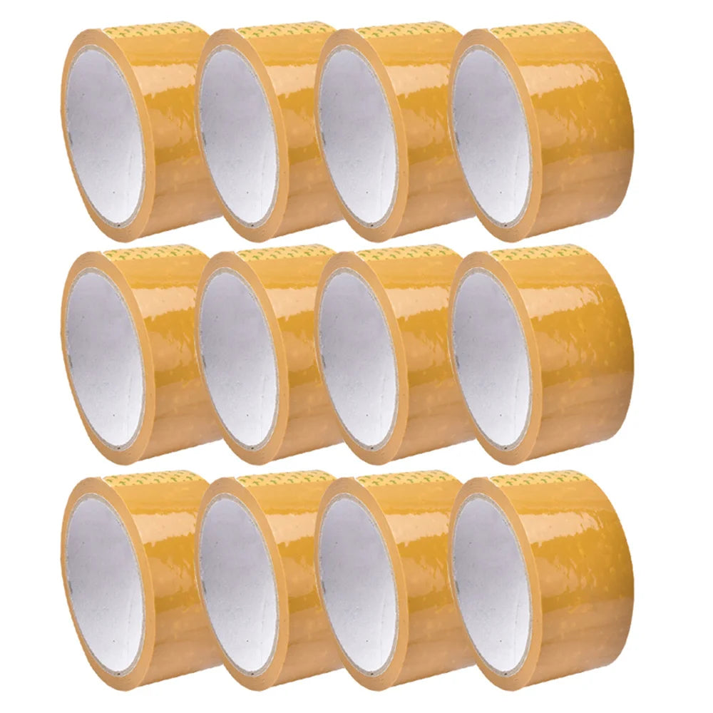 12 Rolls/Set Tape Packaging Tools Office Packing Supplies Waterproof Sealing PP Material Durable Can Be Written As Marking Tapes