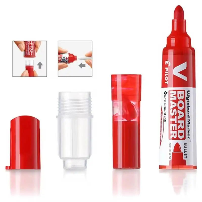 Pilot Refillable Ink for All V Board Whiteboard Master, 1/2pcs WBMA Direct Liquid Eco-Ink Conferences Training Lectures Supplies