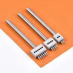 3PCS Leather Punching Die Set Manual Hole Punch Tool Multi Round Punch for Leather Crafting DIY Leather Working Handmade Tools
