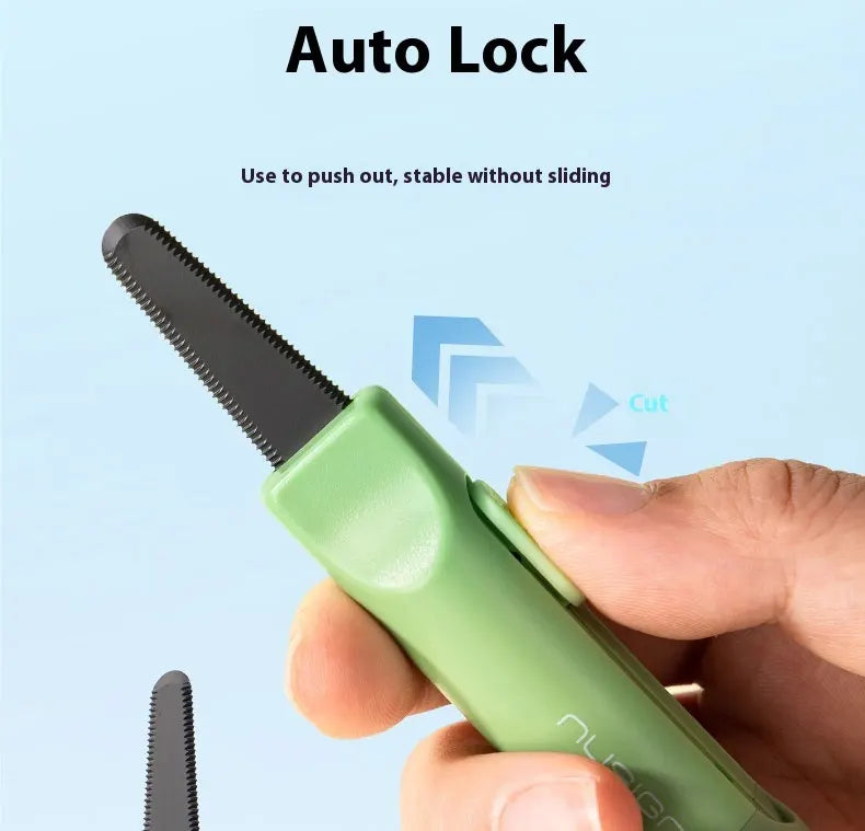 NUSIGN Magnetic Mini Box Cutter Portable Retractable Blade Paper & Letter Opener Durable ABS Material for Office & Home Use