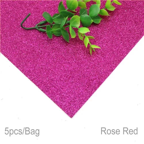5Sheets 20*30cm Glitter Foam Paper Sparkles Paper for Children's Craft Activities DIY Cutters Handcraft Foam Paper Without Glue