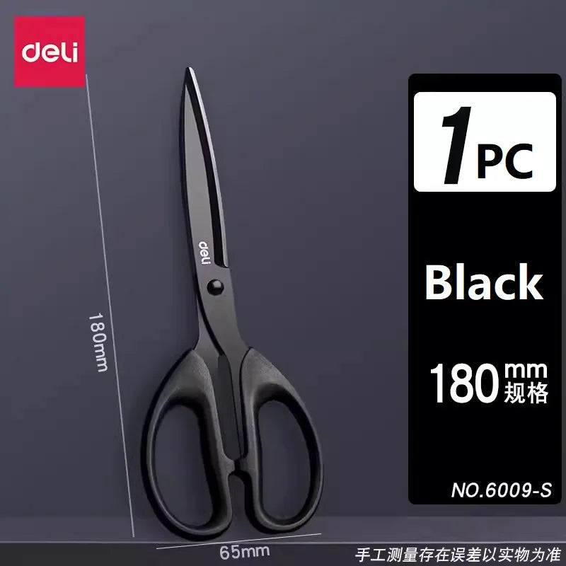 Deli Stainless Non Adhesive Stationery Scissors Sharp Blades Paper Cuttings ножницы для школы Office Tailor Household ciseaux