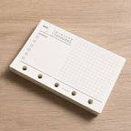 Refillable Dot Grid & Lined Paper Journal Planner Weekly Monthly Agenda To Do List Notebook Portable Office School Stationery Organizer Set
