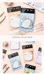 Cute Cartoon Animal Ass Sticky Notes 30Sheets Rabbit Dog Cat Bird Hip Memo Pad Notepads Thick Paper School Office Stationery