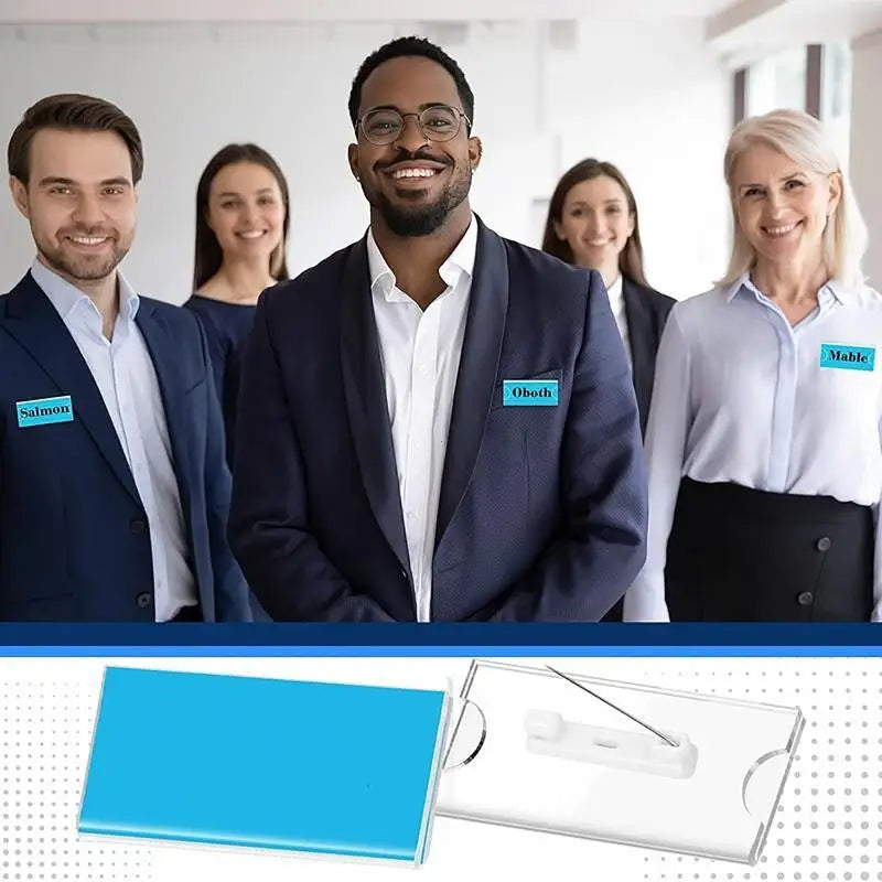 10/20/30Pcs Name Tag Blank Name Badges Acrylic Name Tag Holders 70x30mm Insert Blank Acrylic Nameplate