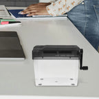 Small Desktop Paper Shredder Hand Crank Manual Office Household Tabletop Wear Resistant Shredder for Paper Bills Receipts