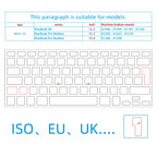 (Iso EU ) White Transparent Frosted Mbp Suitable for Apple Mac Book Pro 14-Inch 16 Model Laptop  Keyboard