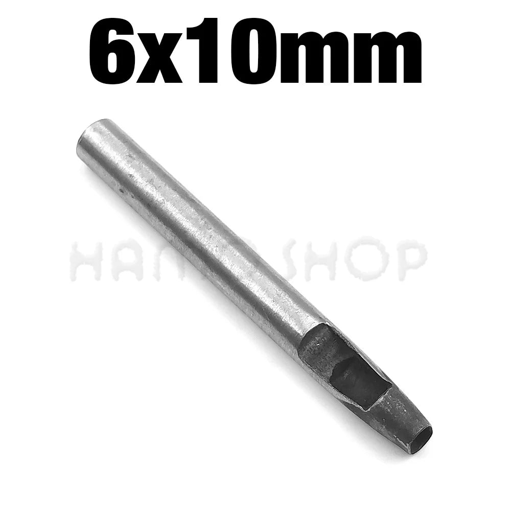 1pc 2mm-6mm Width Leather Oval Shape Hole Punch Steel Craft Hollow Hole Punch Leather Tools Leather Belt Hole Punch DIY Tools