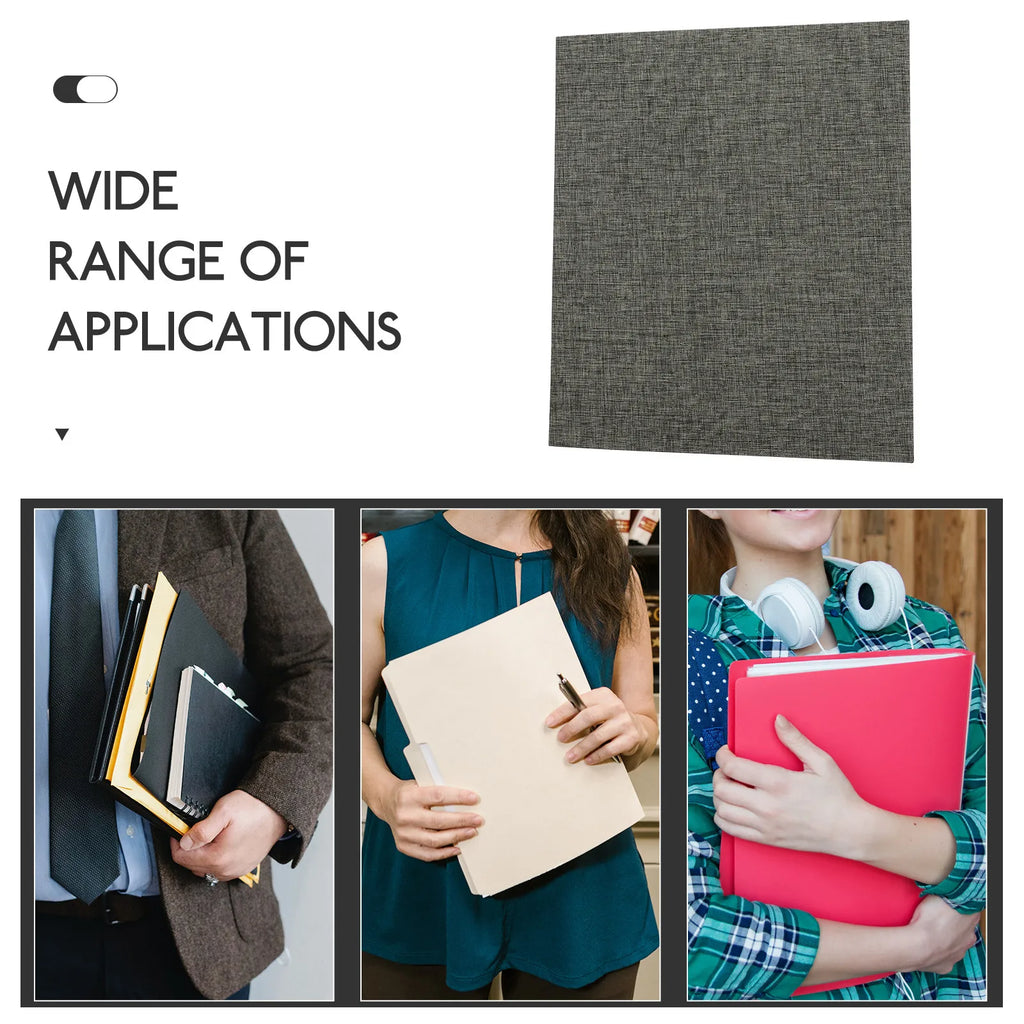 A4 Three Hole Binder Minimalist Design Fabric Hardcover Document Protector for Office Home School Sheet Music Exam Papers