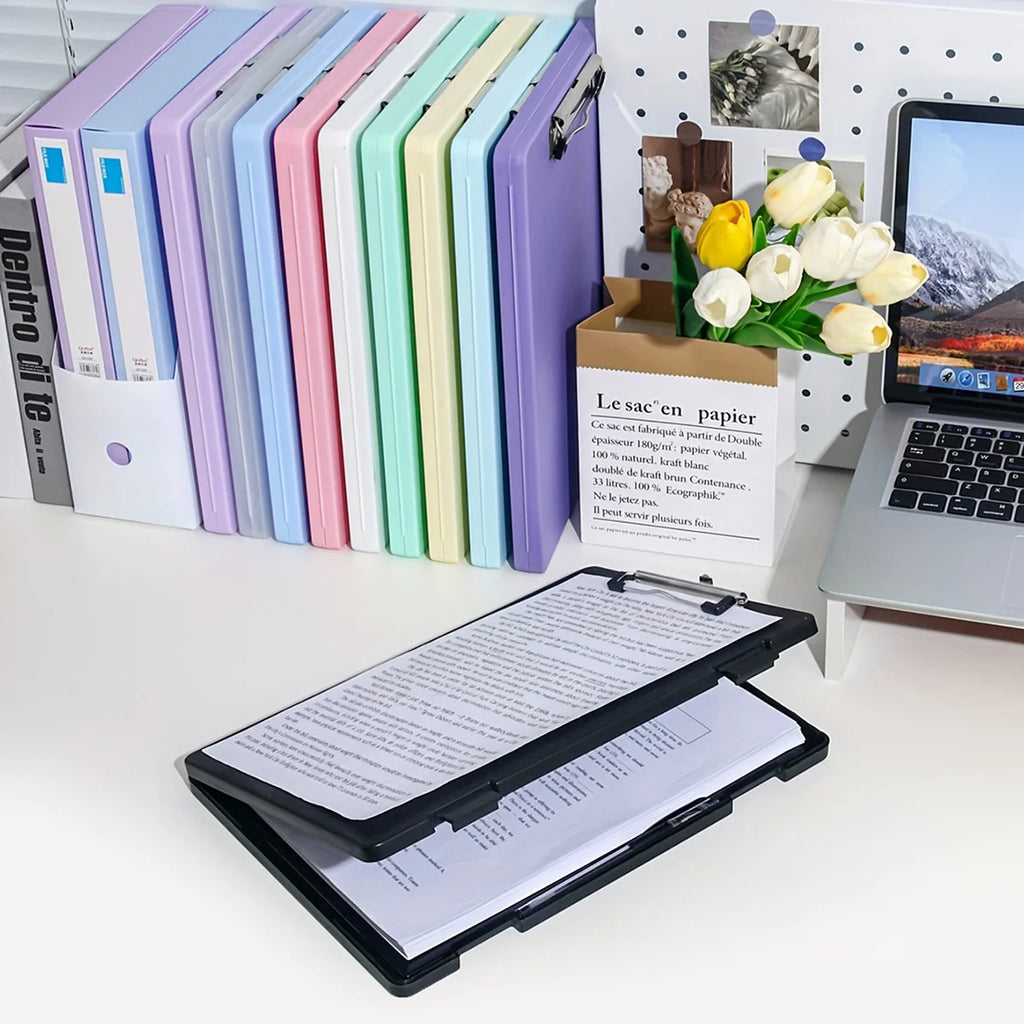 A4 Multi-functional File Folder Desktop Test Paper Organizer Office Document Board Folder Storage Box Writing Board, Office